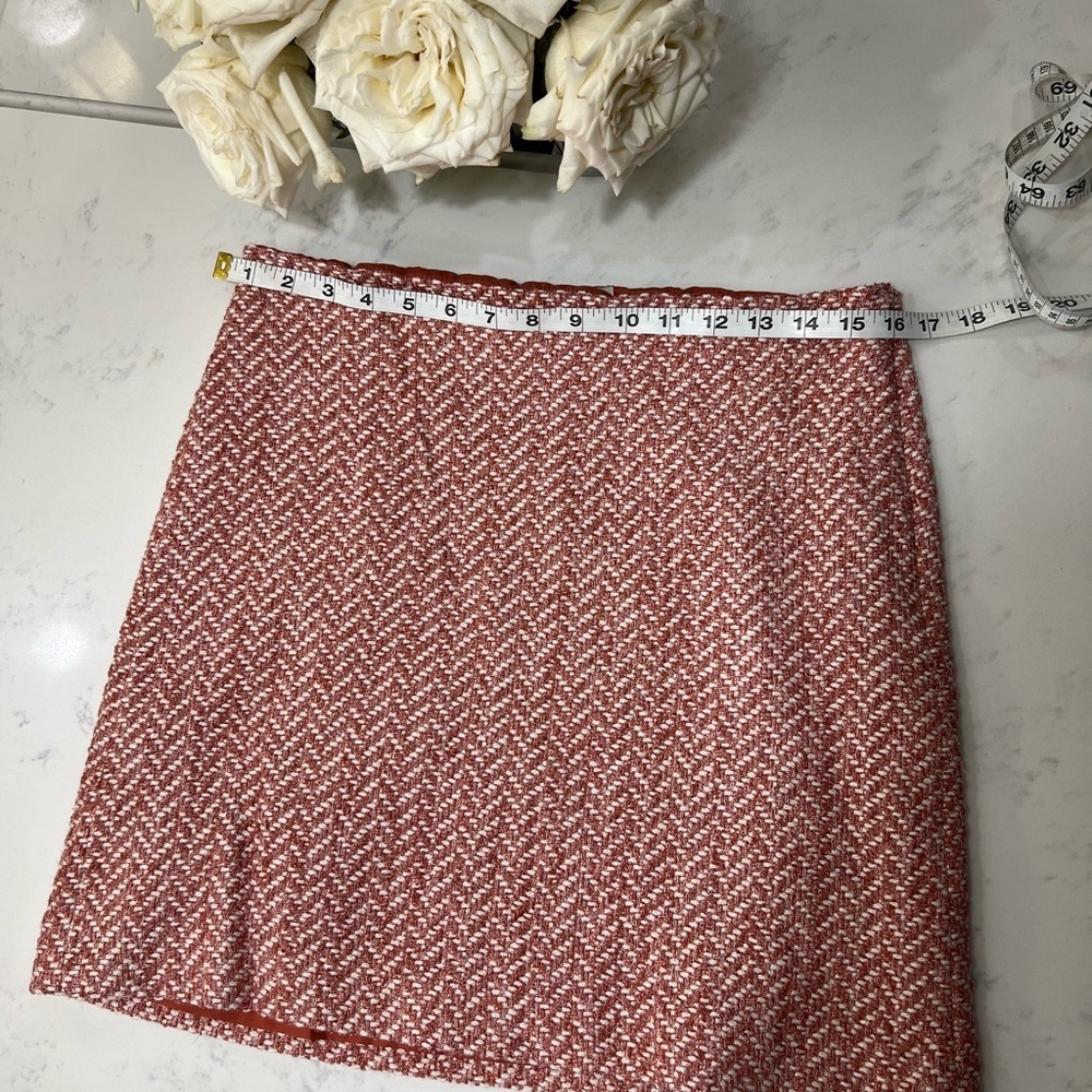 LOFT Coral Chevron Pencil Skirt - Picture 12 of 12